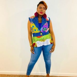 Ankara Patchwork Vest